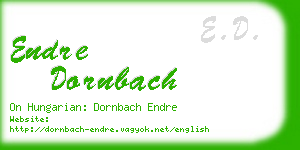 endre dornbach business card